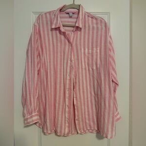 Old Navy Linen Blend Boyfriend Shirt